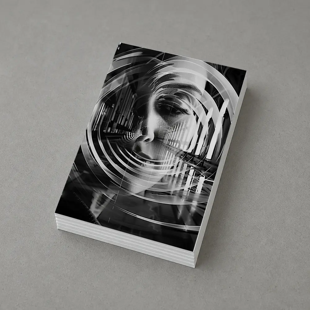 Woman Face Double Exposure Cathedral Interior – Postcards