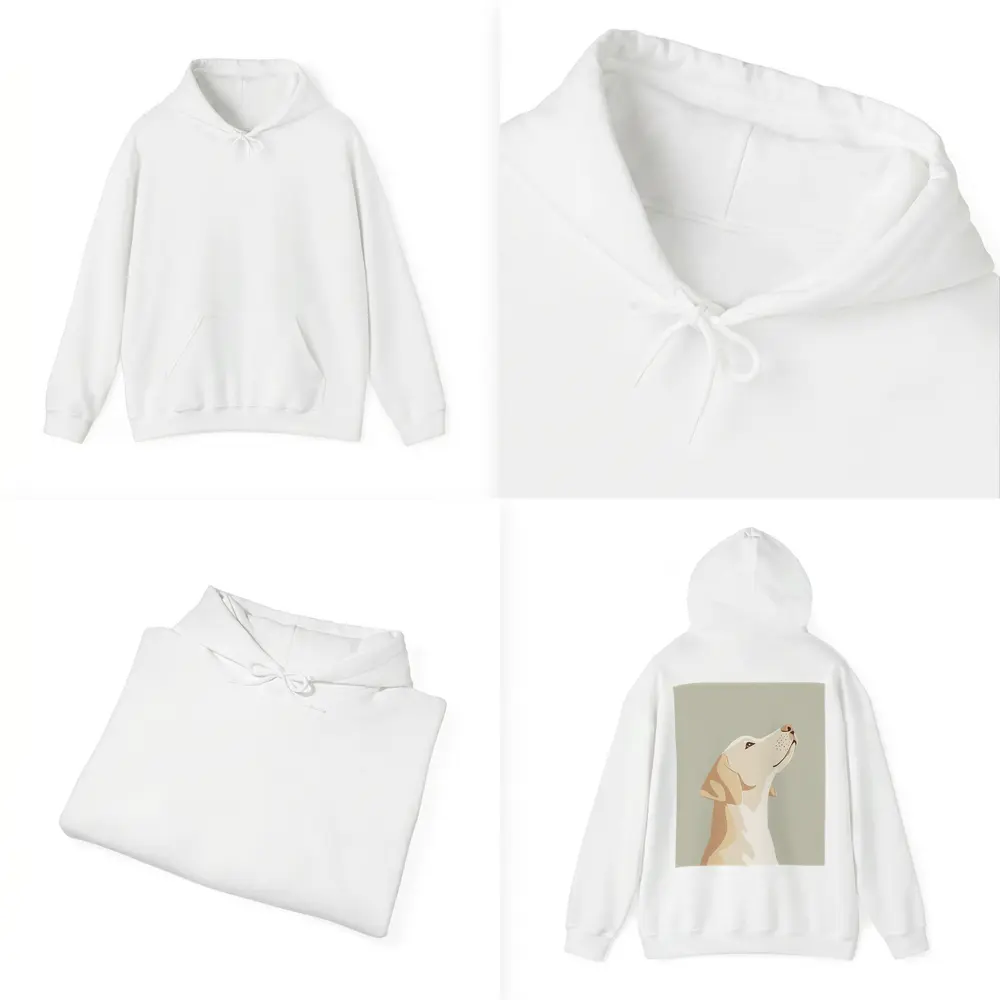 Yellow Labrador Retriever Looking Up Sage Background – Hoodies