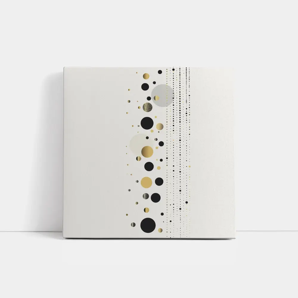 Black Gold Circles Abstract Geometric Beige Art – Wall Art