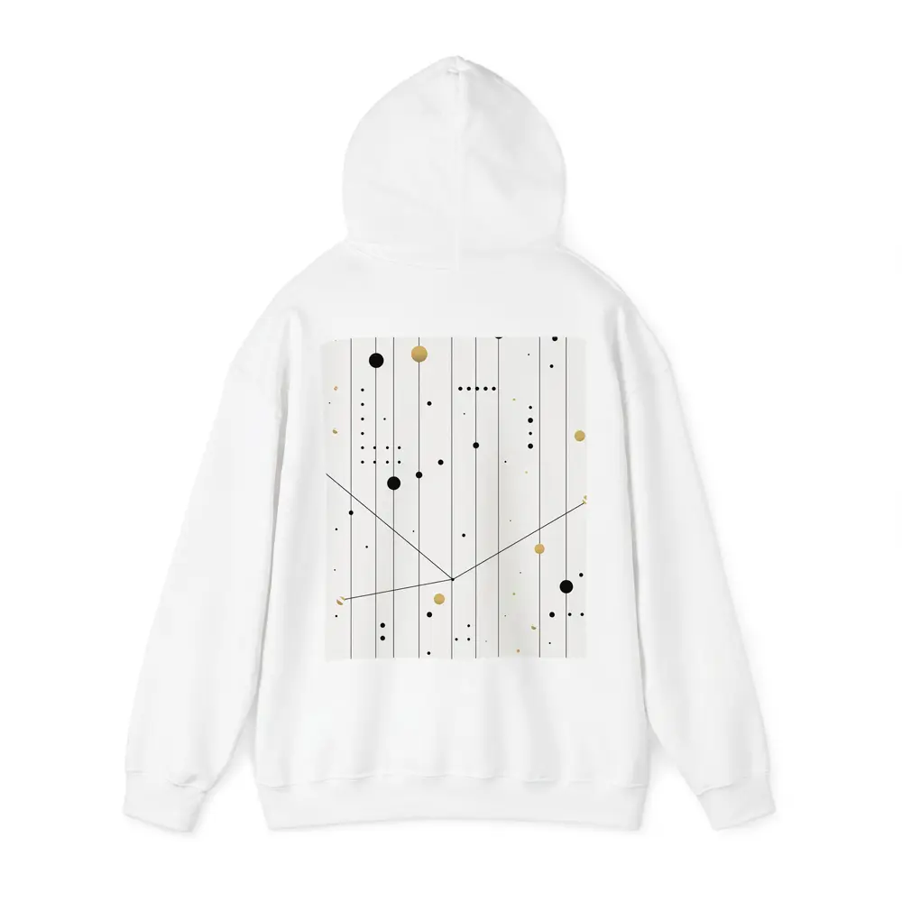 Black Gold Dots Lines Geometric Abstract Art – Hoodies