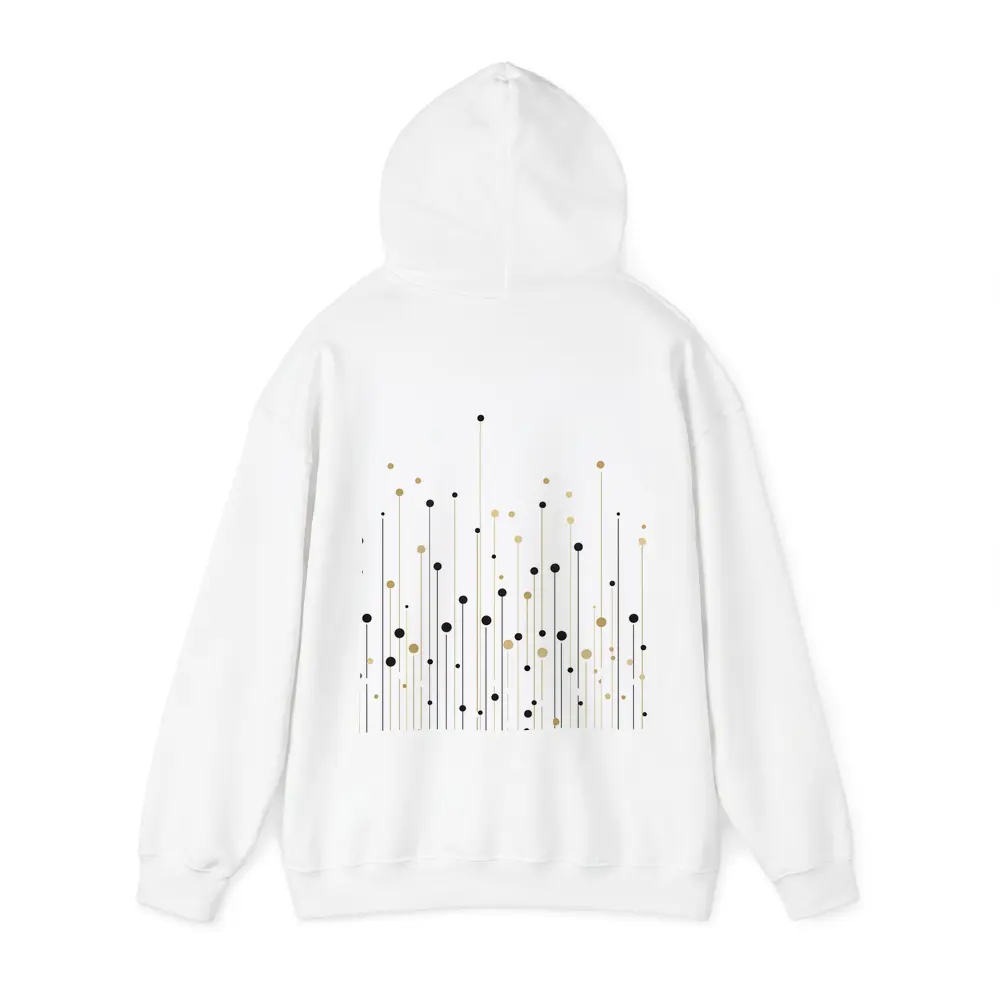 Black Gold Dots Lines Abstract Minimalist Art – Hoodies