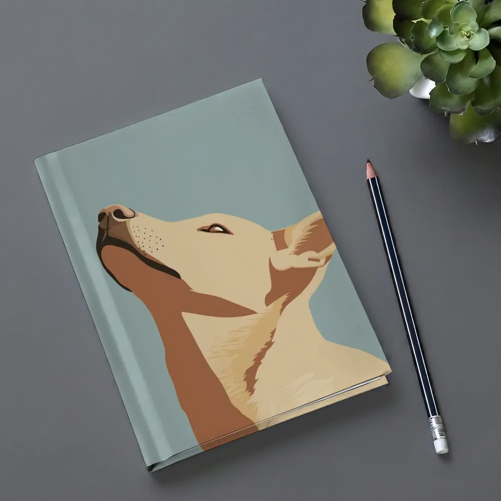 Bull Terrier Dog Portrait Blue Background – Notebooks