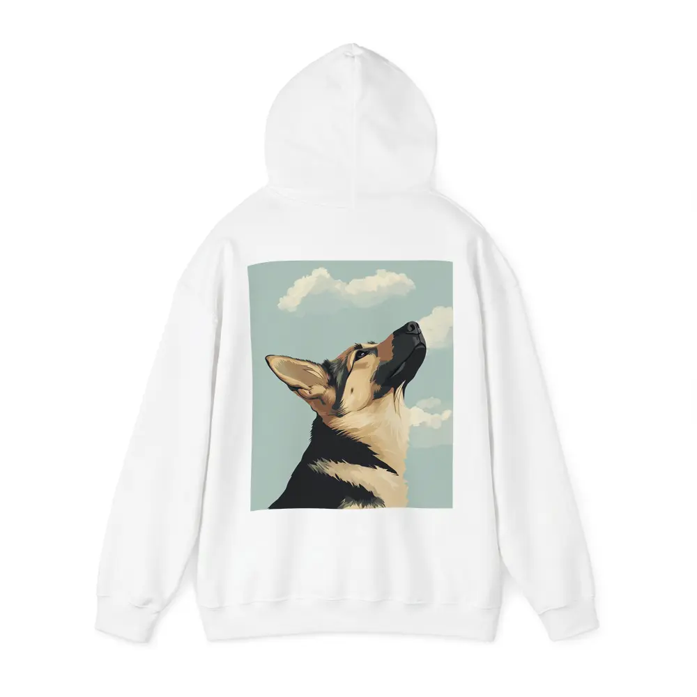 German Shepherd Dog Looking Up Sky – Hoodies