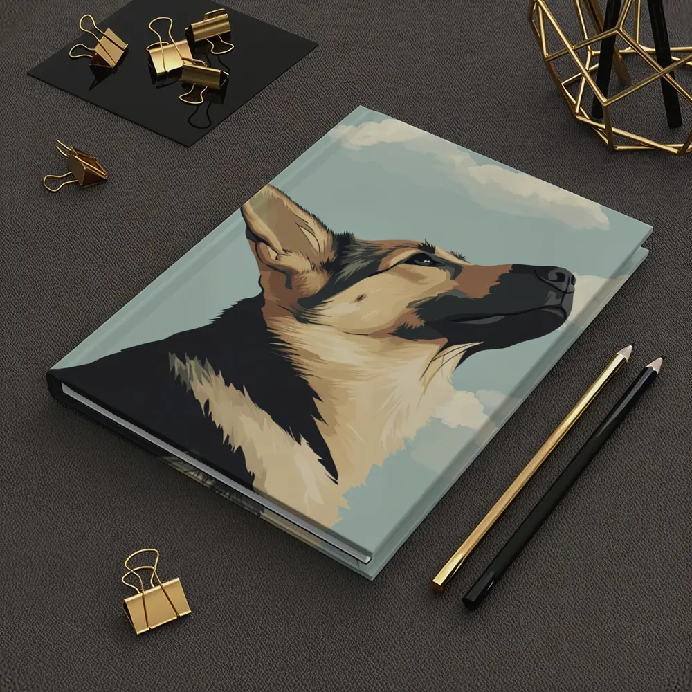 German Shepherd Dog Looking Up Sky – Notebooks