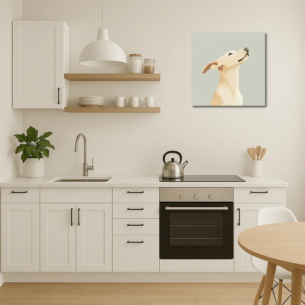Labrador Dog Looking Up Minimal Art – Wall Art