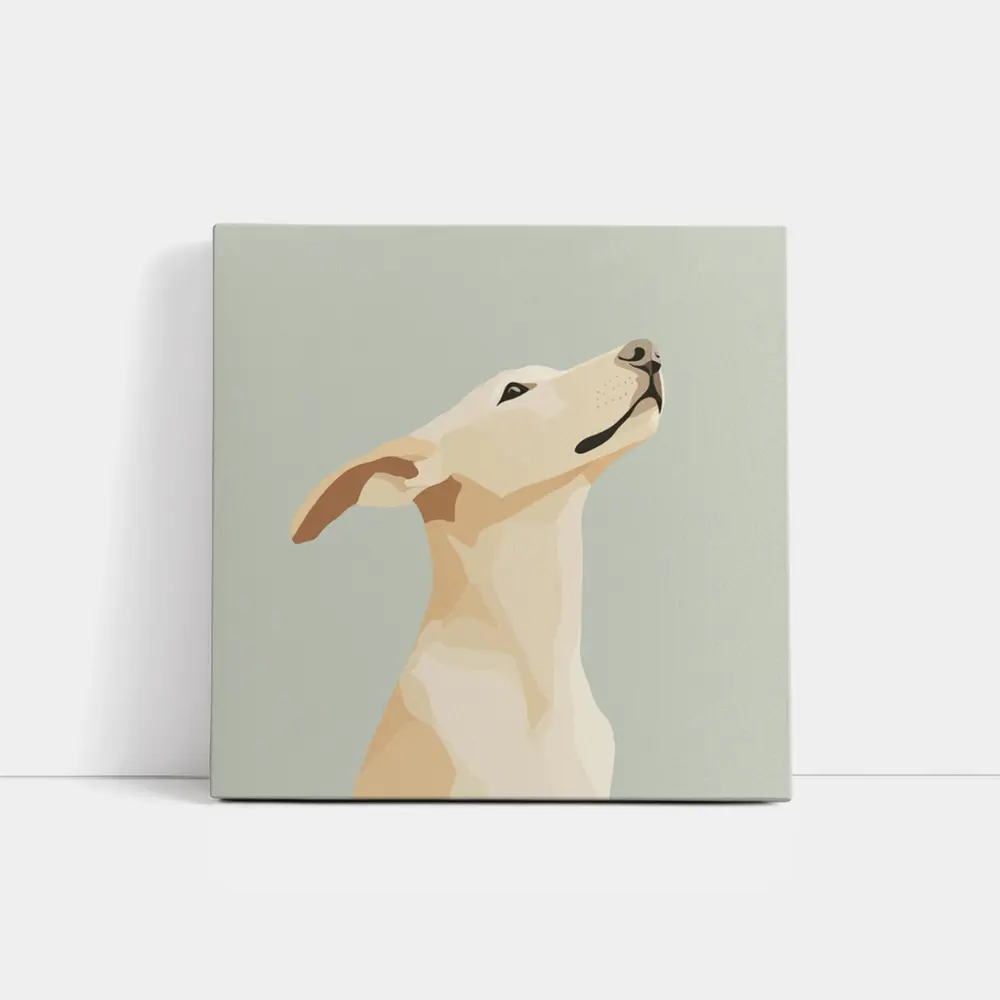 Labrador Dog Looking Up Minimal Art – Wall Art