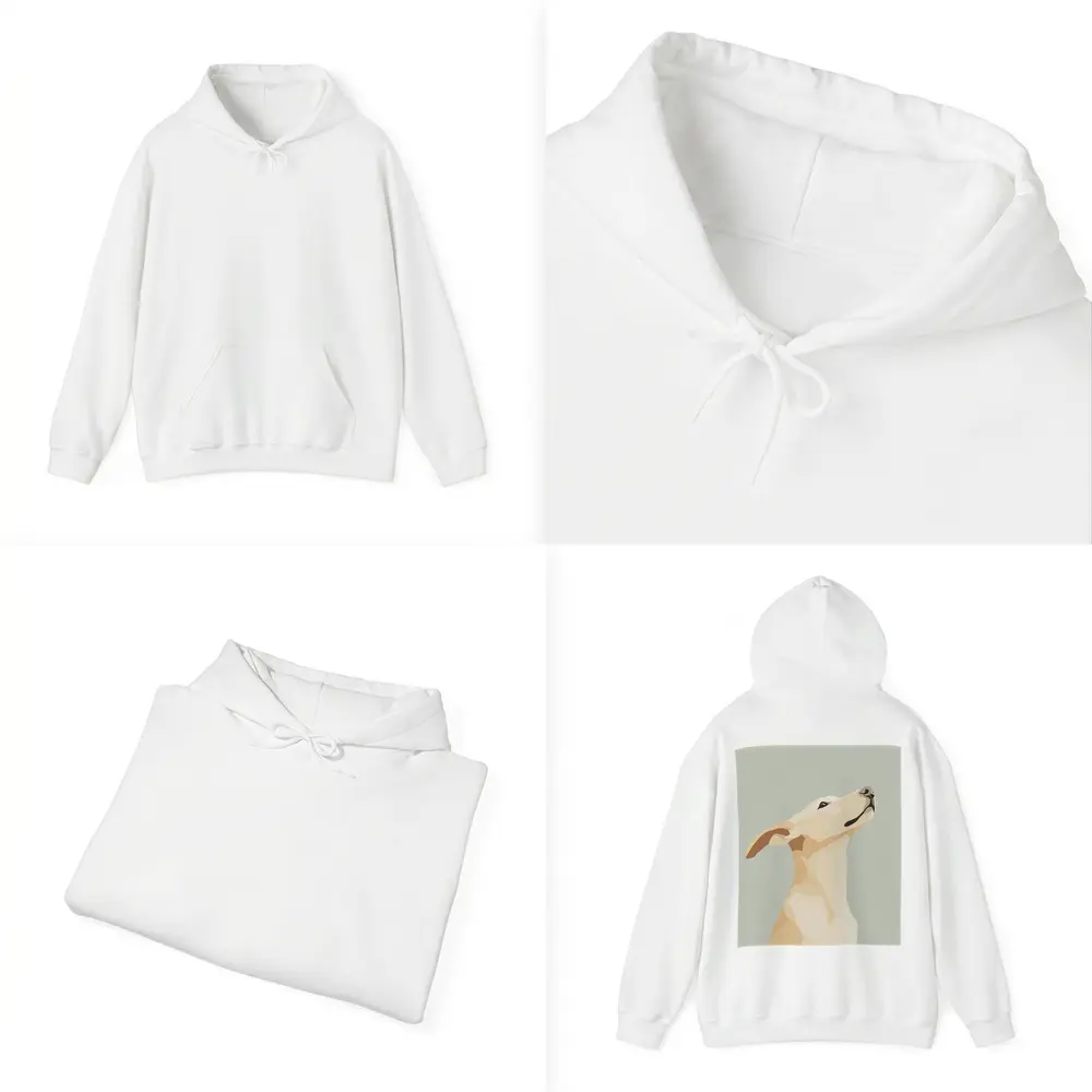 Labrador Dog Looking Up Minimal Art – Hoodies