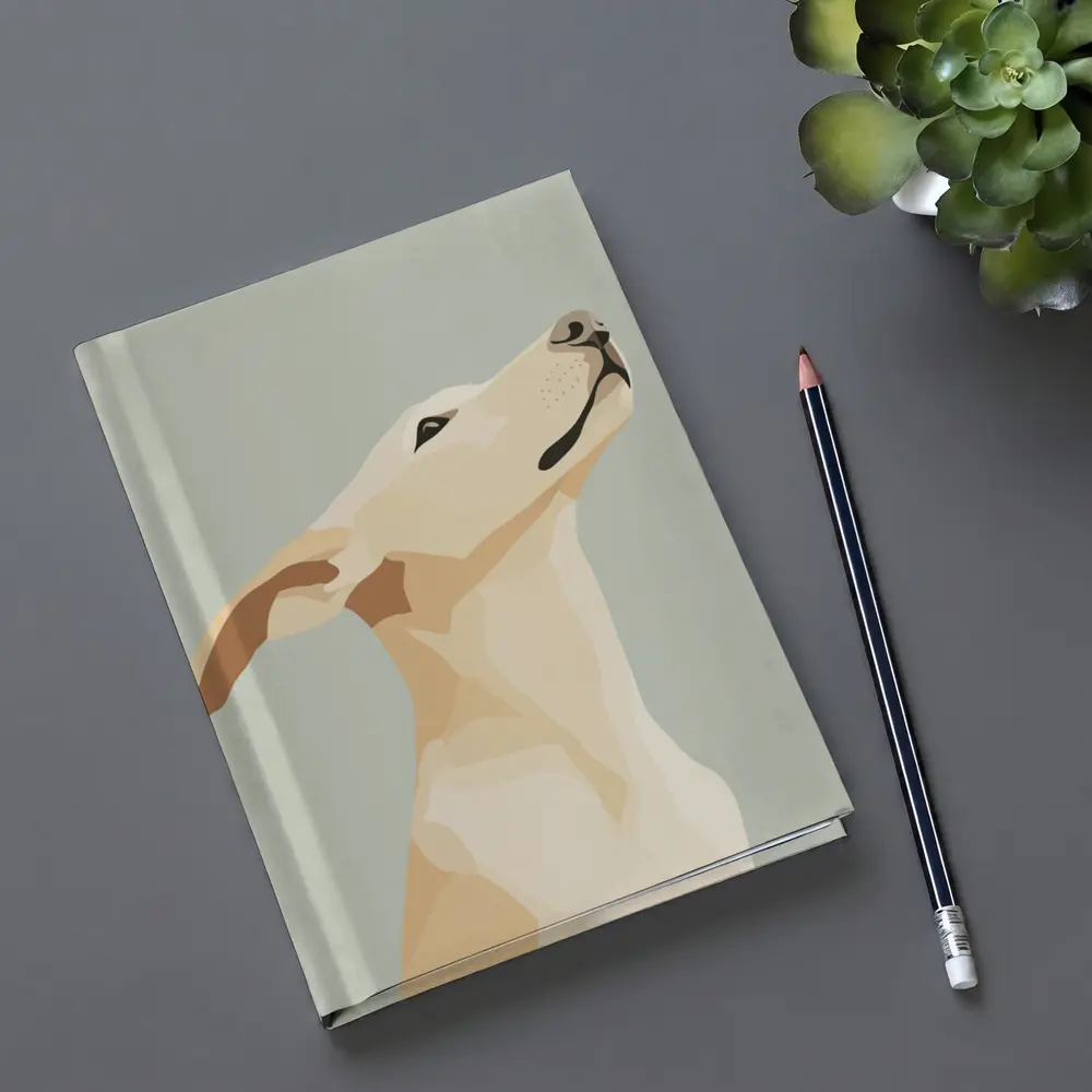Labrador Dog Looking Up Minimal Art – Notebooks