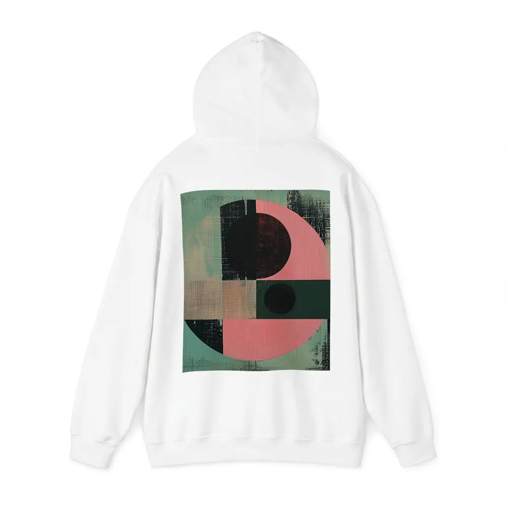 Geometric Abstract Circle Teal Pink Bauhaus – Hoodies