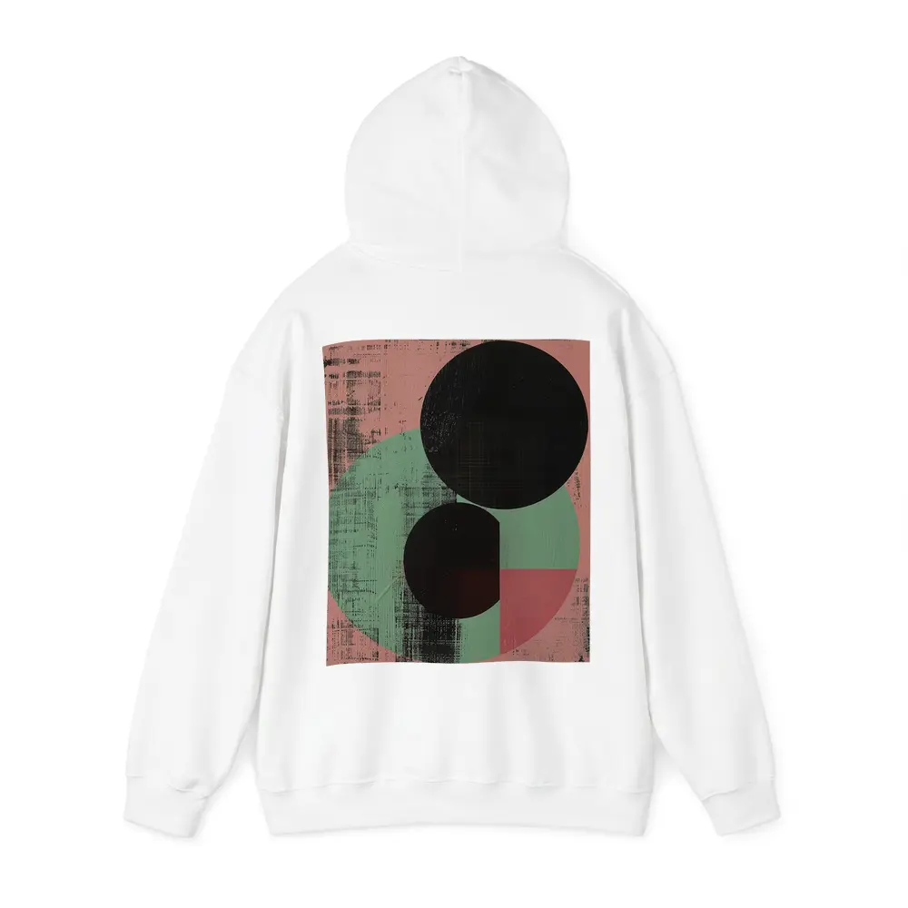 Black Circles Geometric Abstract Pink Green – Hoodies