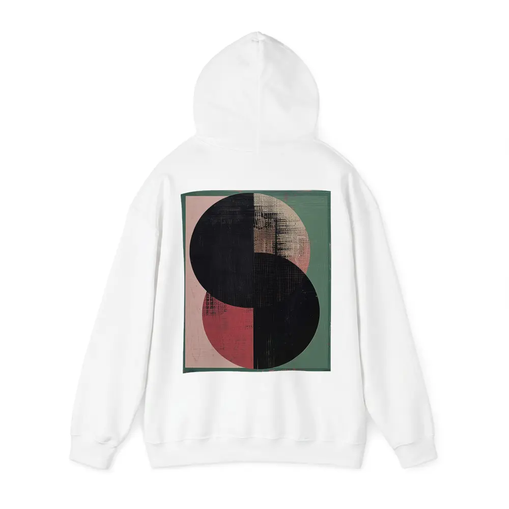 Geometric Circles Abstract Green Pink Background – Hoodies