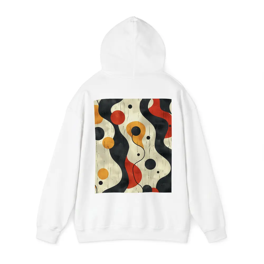 Retro Abstract Waves And Circles Pattern – Hoodies
