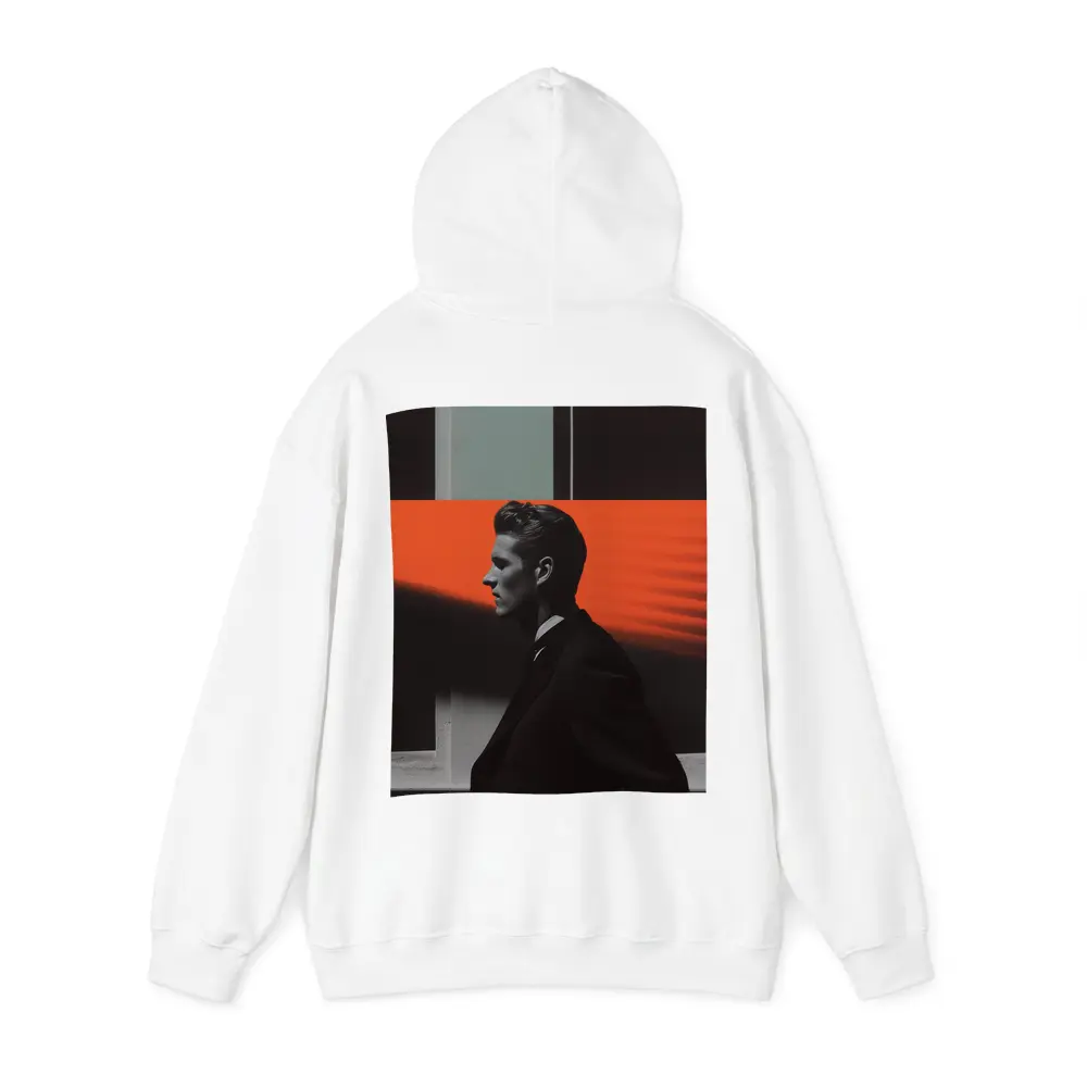 Man in Black Suit Neon Color Beams – Hoodies