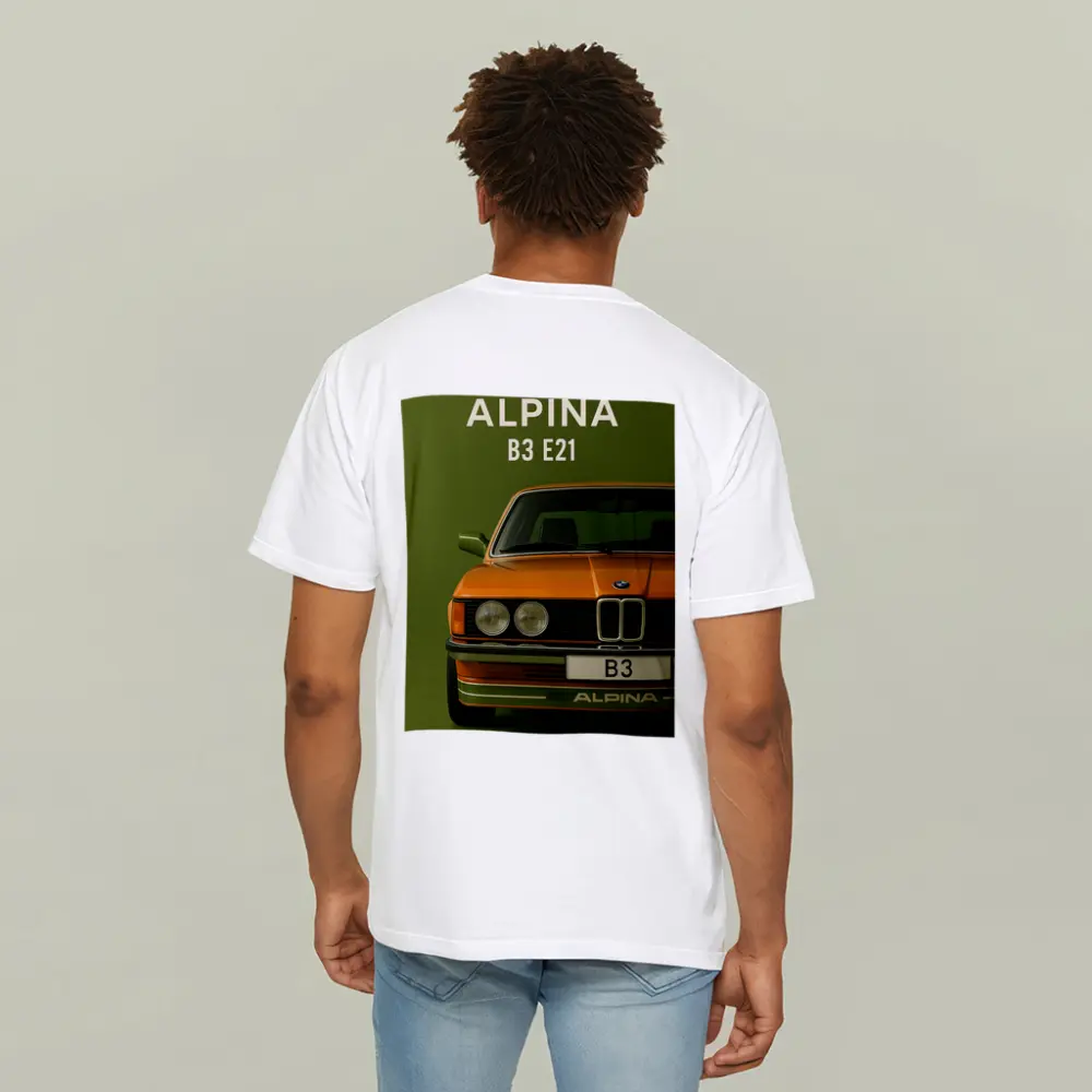 Alpina B3 E21 Classic BMW Green Background – T-Shirts