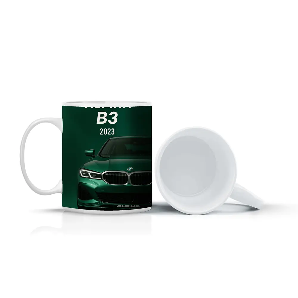 BMW Alpina B3 2023 Green Front View – Mugs