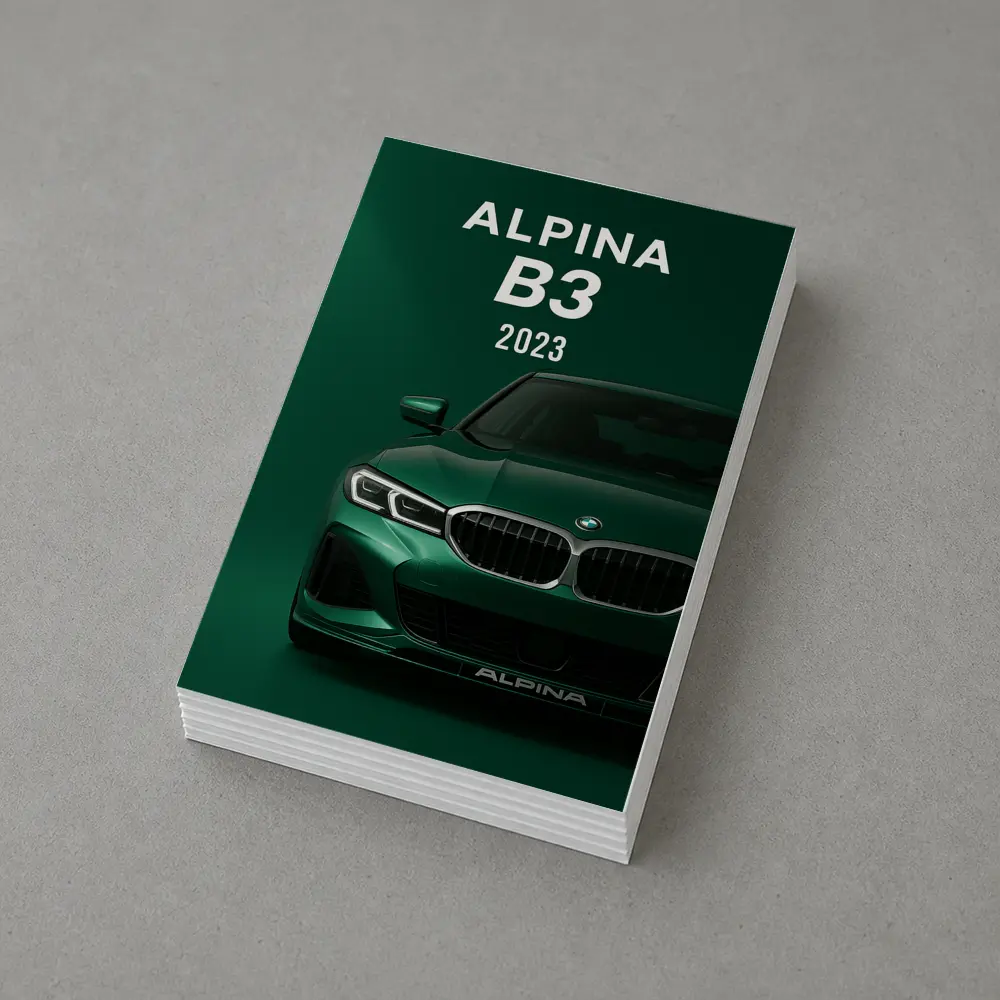 BMW Alpina B3 2023 Green Front View – Postcards