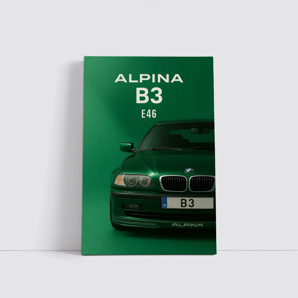 Alpina B3 E46 Green Minimal Art – Wall Art