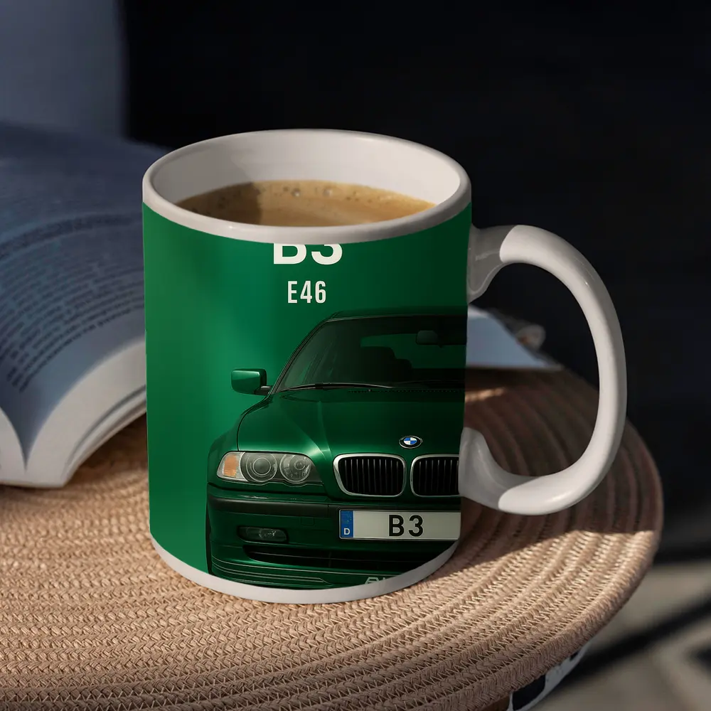 Alpina B3 E46 Green Minimal Art – Mugs
