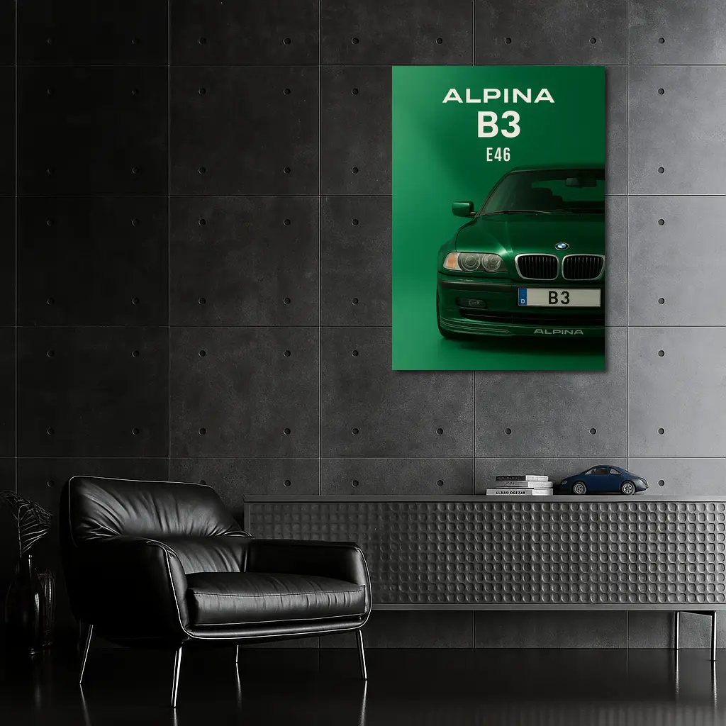 Alpina B3 E46 Green Minimal Art – Wall Art