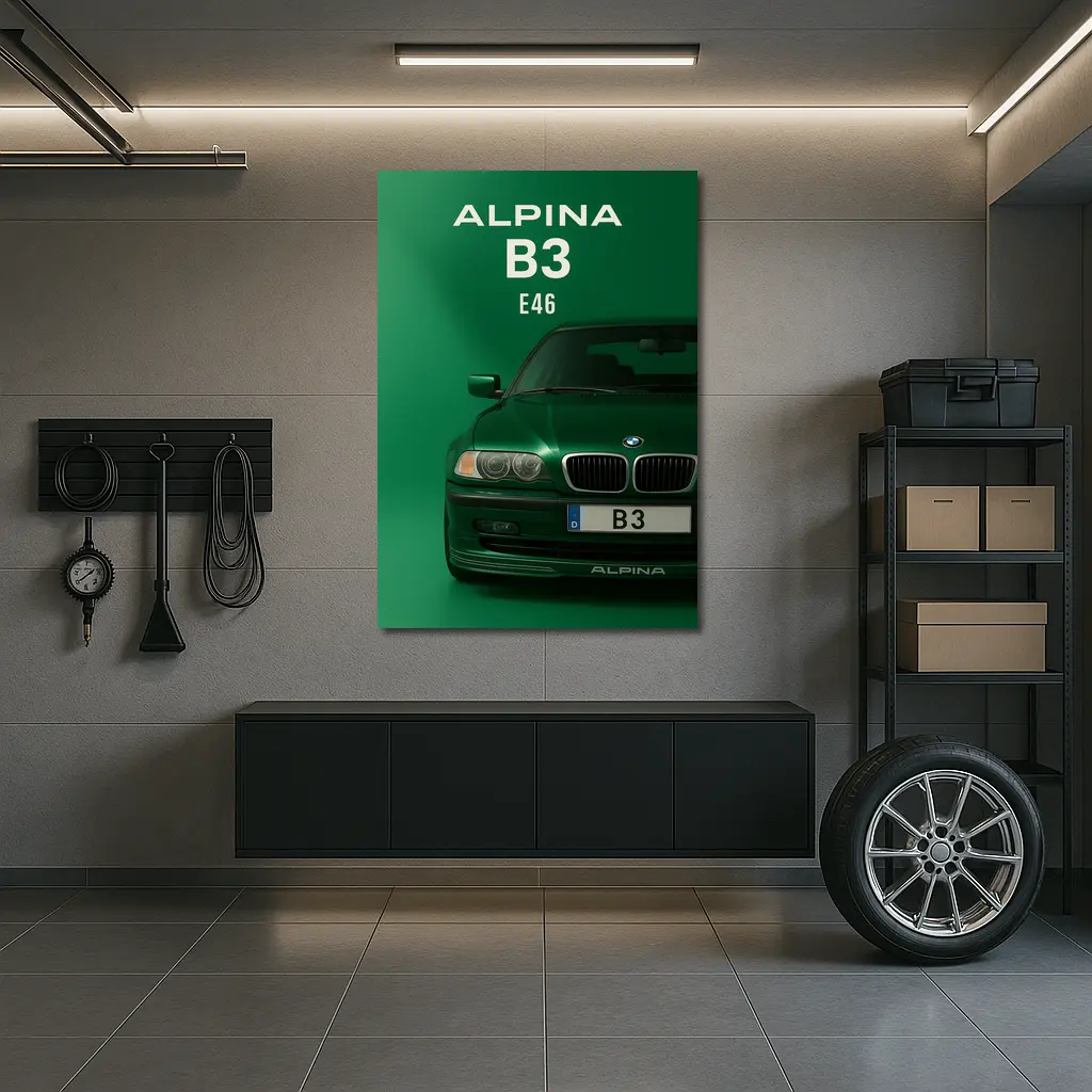 Alpina B3 E46 Green Minimal Art – Wall Art