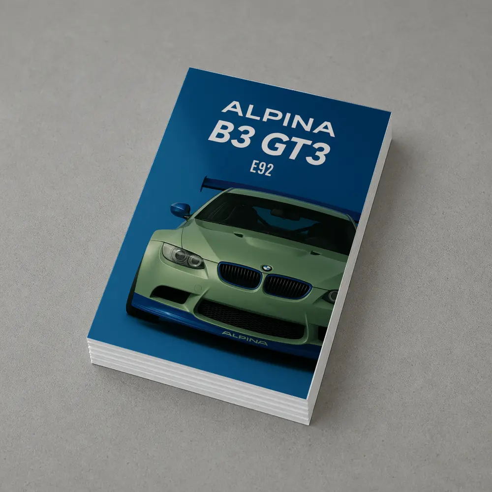 Alpina B3 GT3 E92 Blue Background – Postcards