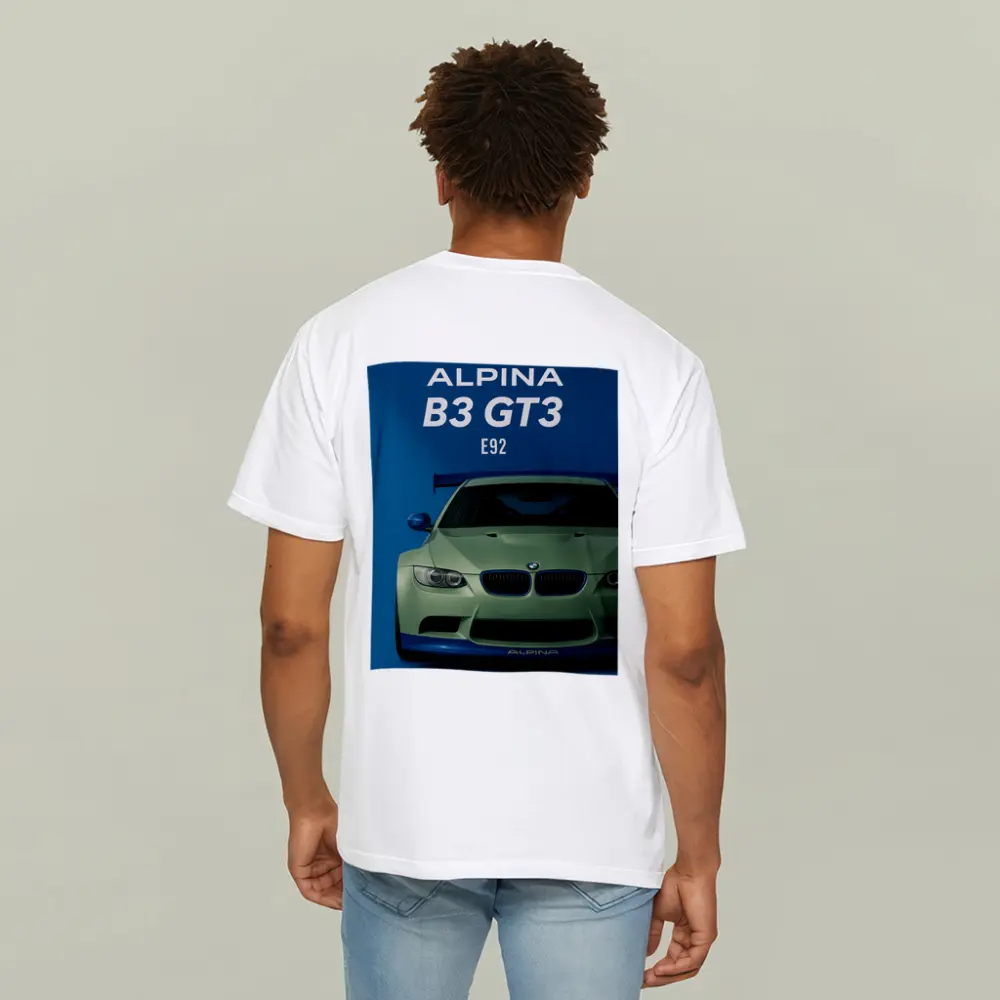Alpina B3 GT3 E92 Blue Background – T-Shirts