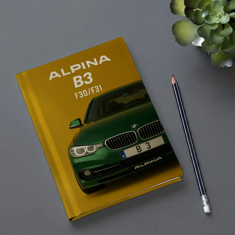 Alpina B3 F30 Green Car Yellow Background – Notebooks