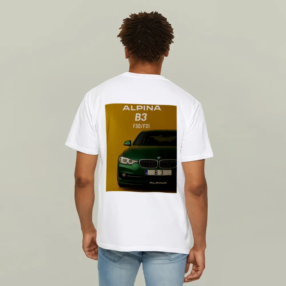 Alpina B3 F30 Green Car Yellow Background – T-Shirts