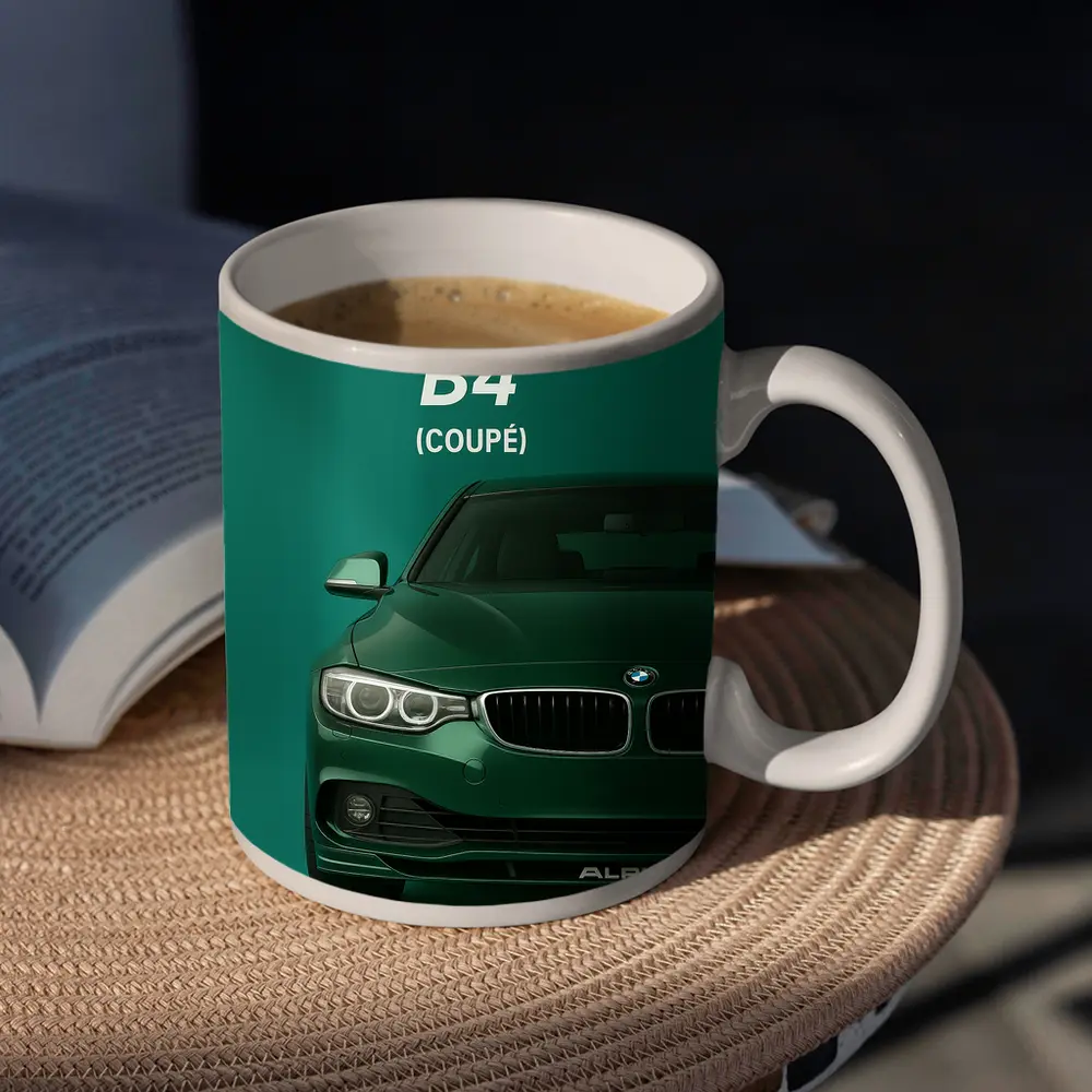Alpina B4 Coupe Green Minimal Art – Mugs