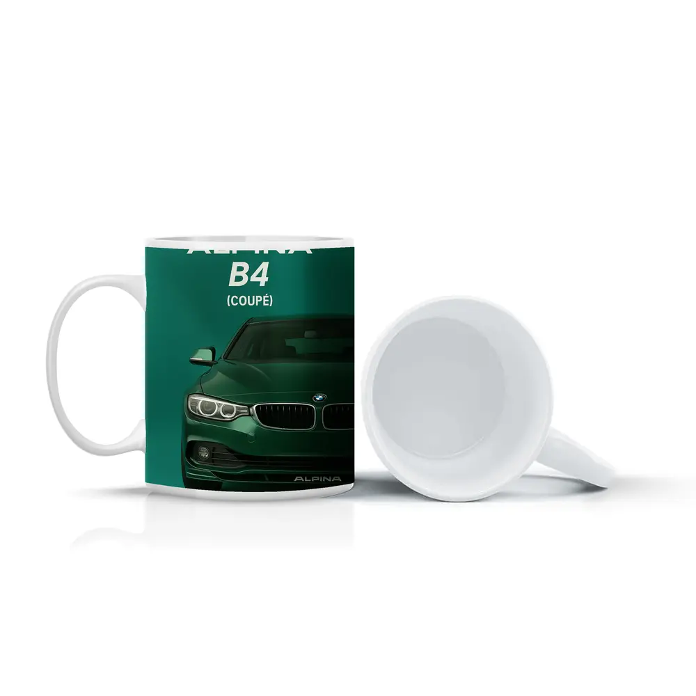 Alpina B4 Coupe Green Minimal Art – Mugs
