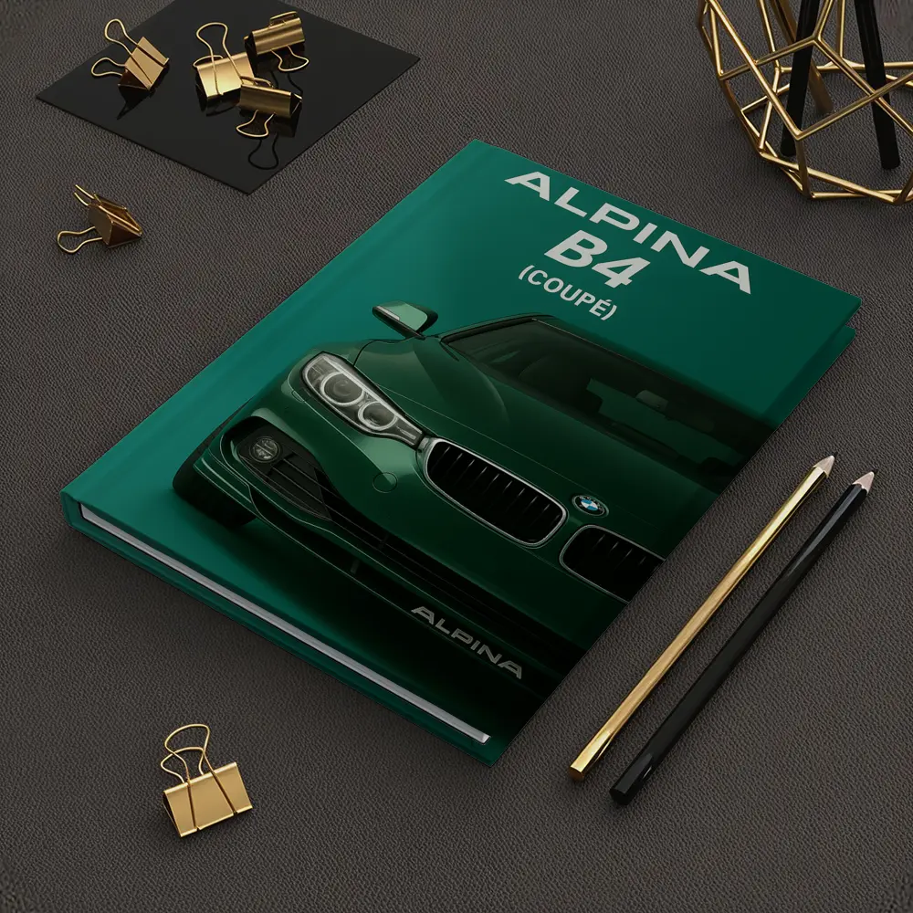Alpina B4 Coupe Green Minimal Art – Notebooks