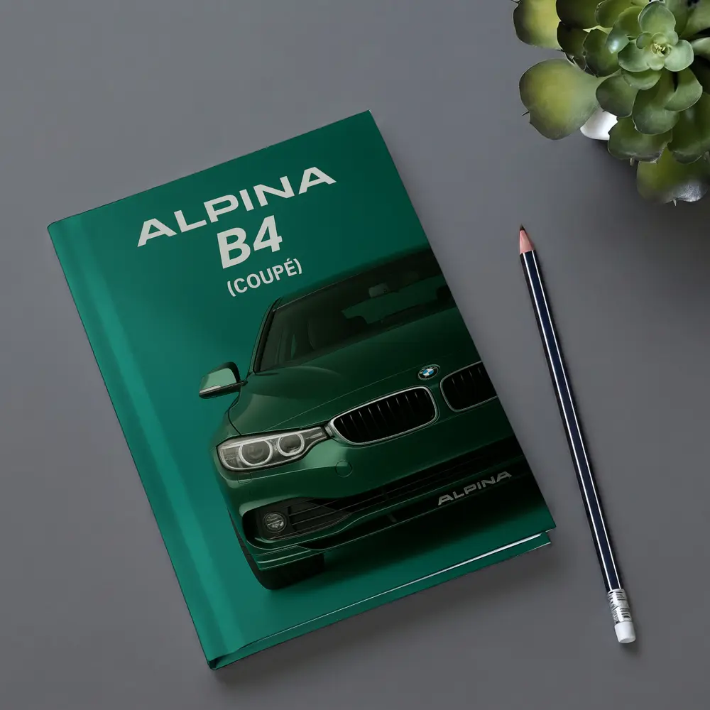 Alpina B4 Coupe Green Minimal Art – Notebooks