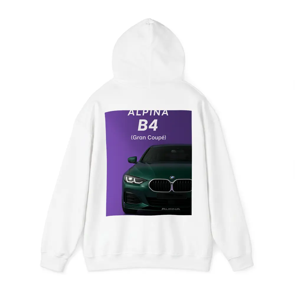 Alpina B4 Gran Coupe Purple Background Art – Hoodies