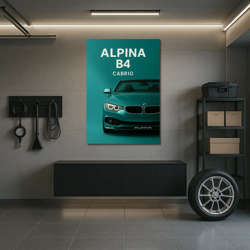 BMW Alpina B4 Cabrio Teal Green – Wall Art
