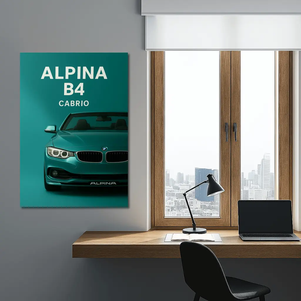 BMW Alpina B4 Cabrio Teal Green – Wall Art