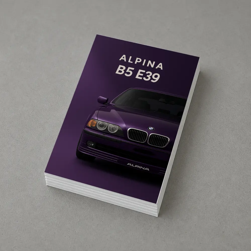 Alpina B5 E39 Purple Minimal Art – Postcards