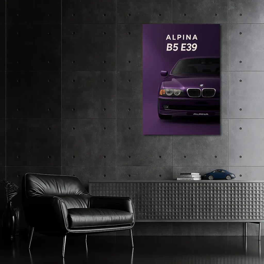 Alpina B5 E39 Purple Minimal Art – Wall Art
