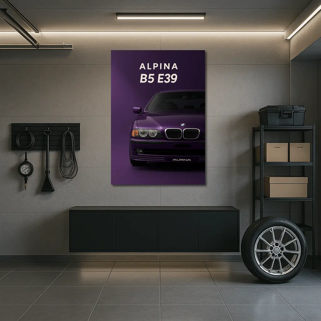 Alpina B5 E39 Purple Minimal Art – Wall Art