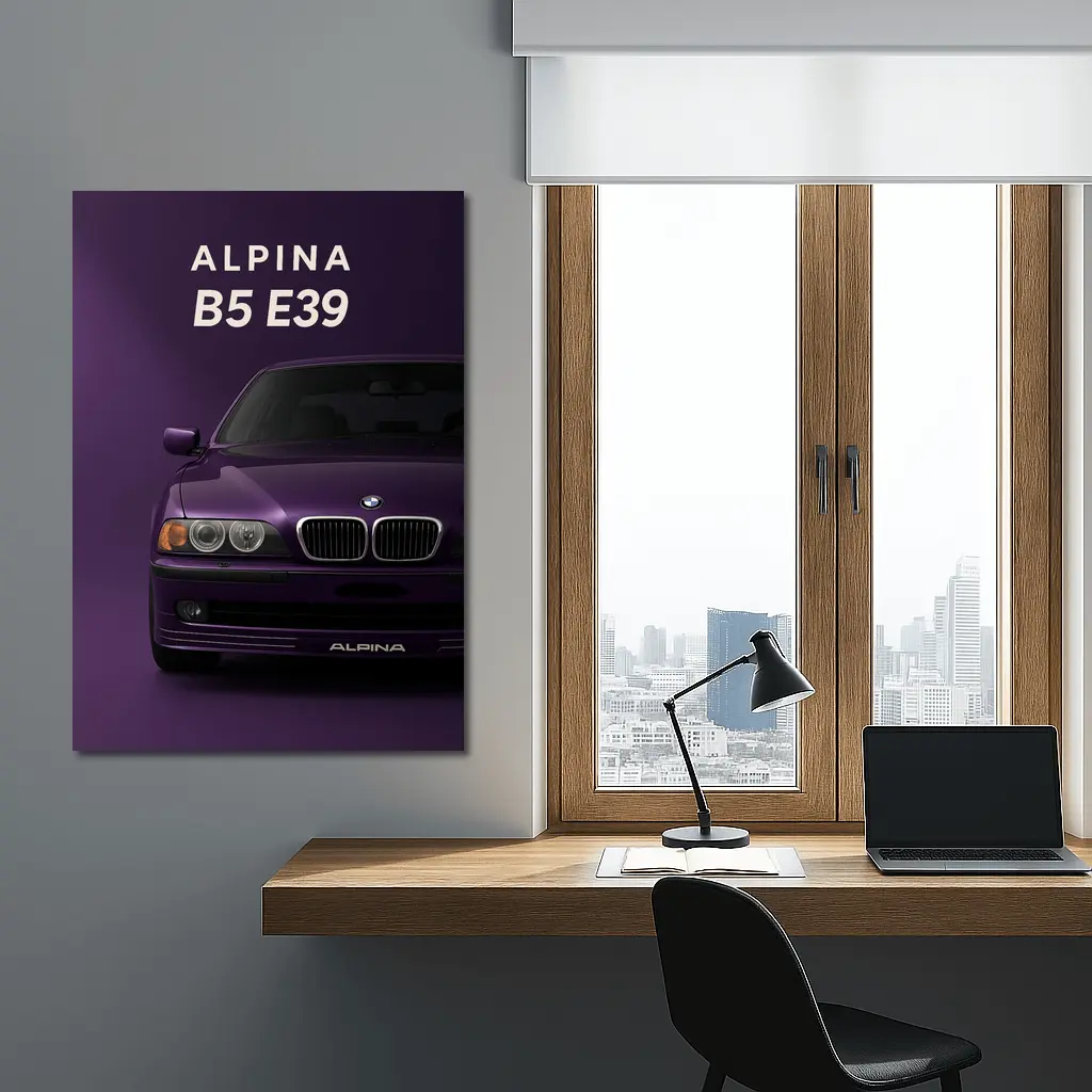 Alpina B5 E39 Purple Minimal Art – Wall Art