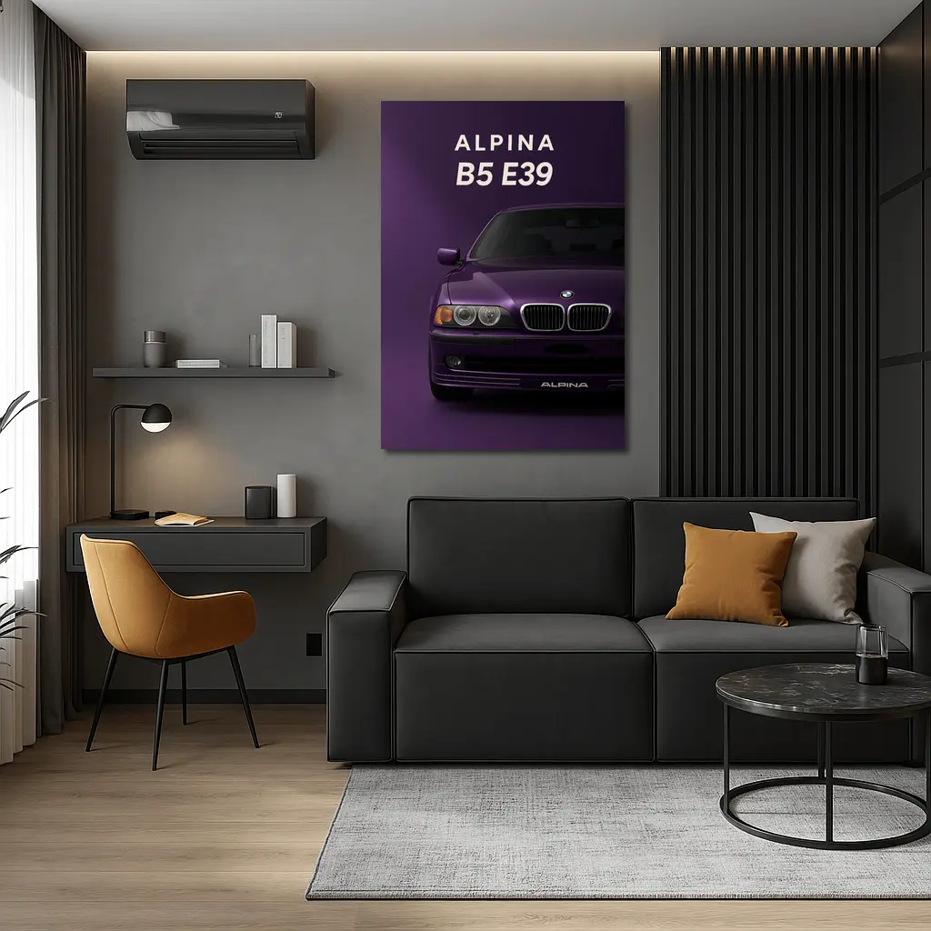 Alpina B5 E39 Purple Minimal Art – Wall Art