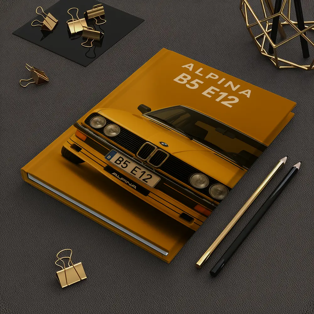 Alpina B5 E12 Classic BMW Orange Background – Notebooks