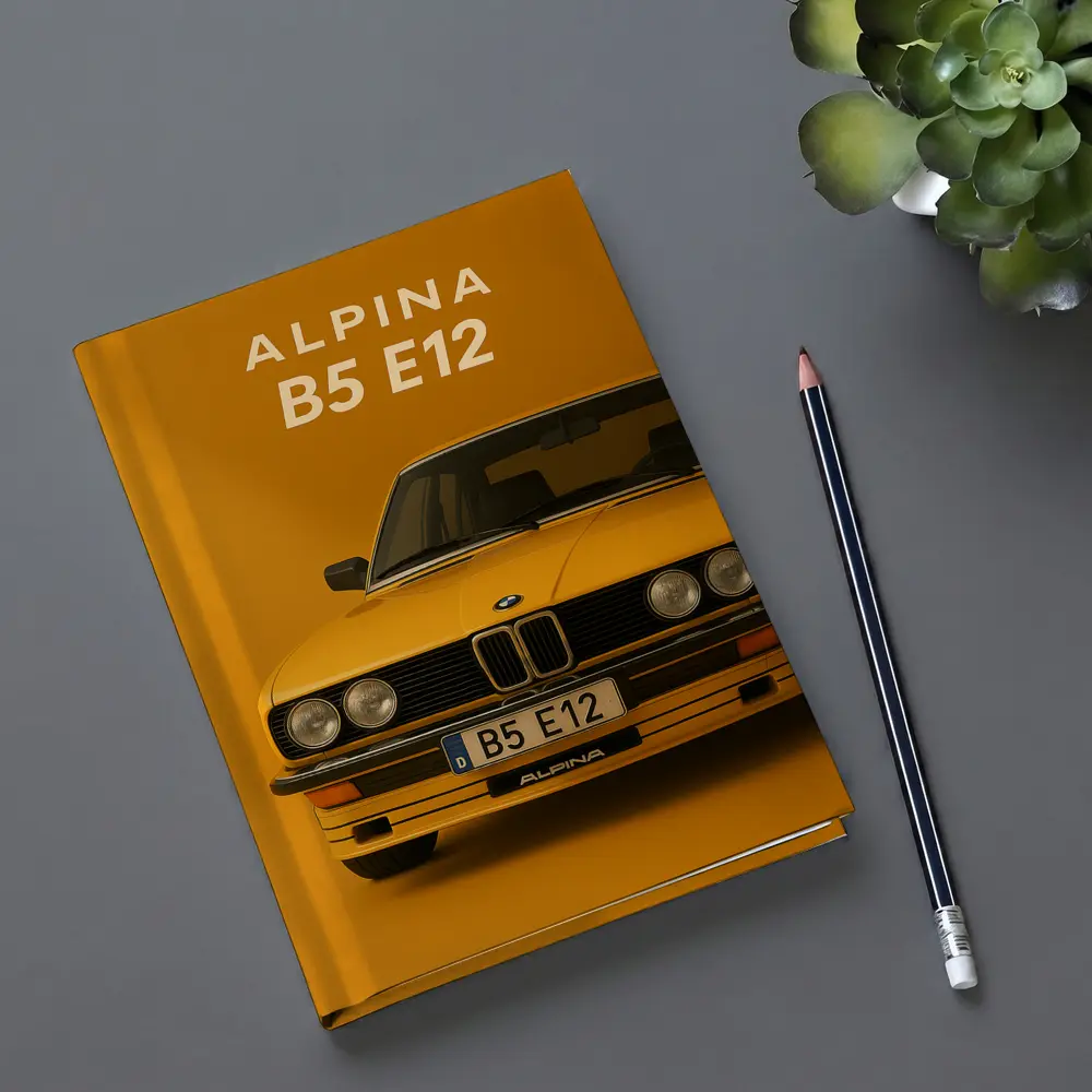 Alpina B5 E12 Classic BMW Orange Background – Notebooks