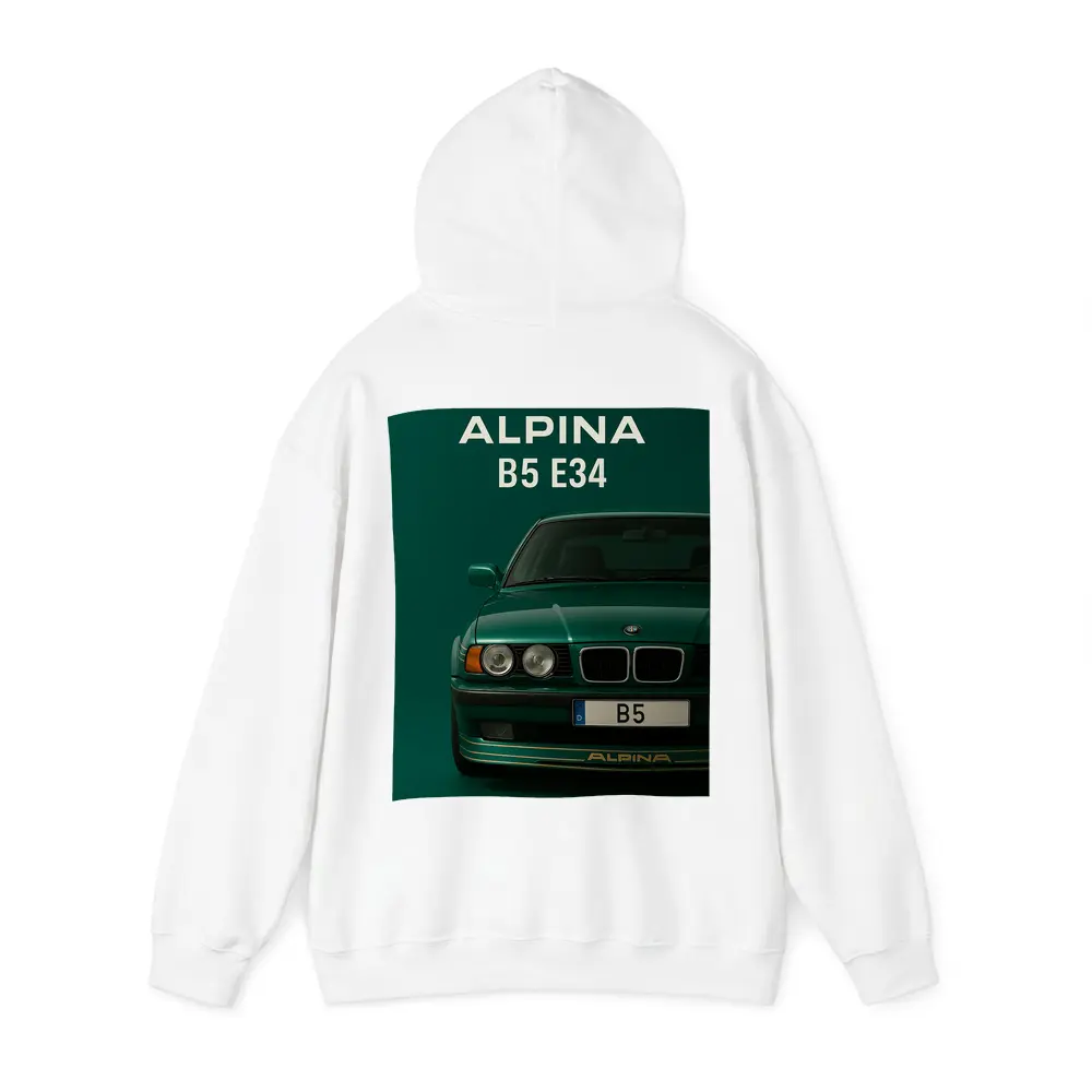 Alpina B5 E34 Green Front View Art – Hoodies