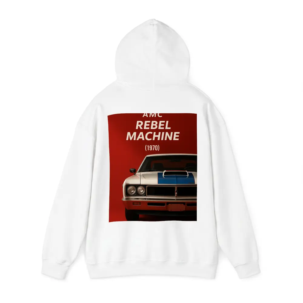 AMC Rebel Machine 1970 Red Background – Hoodies