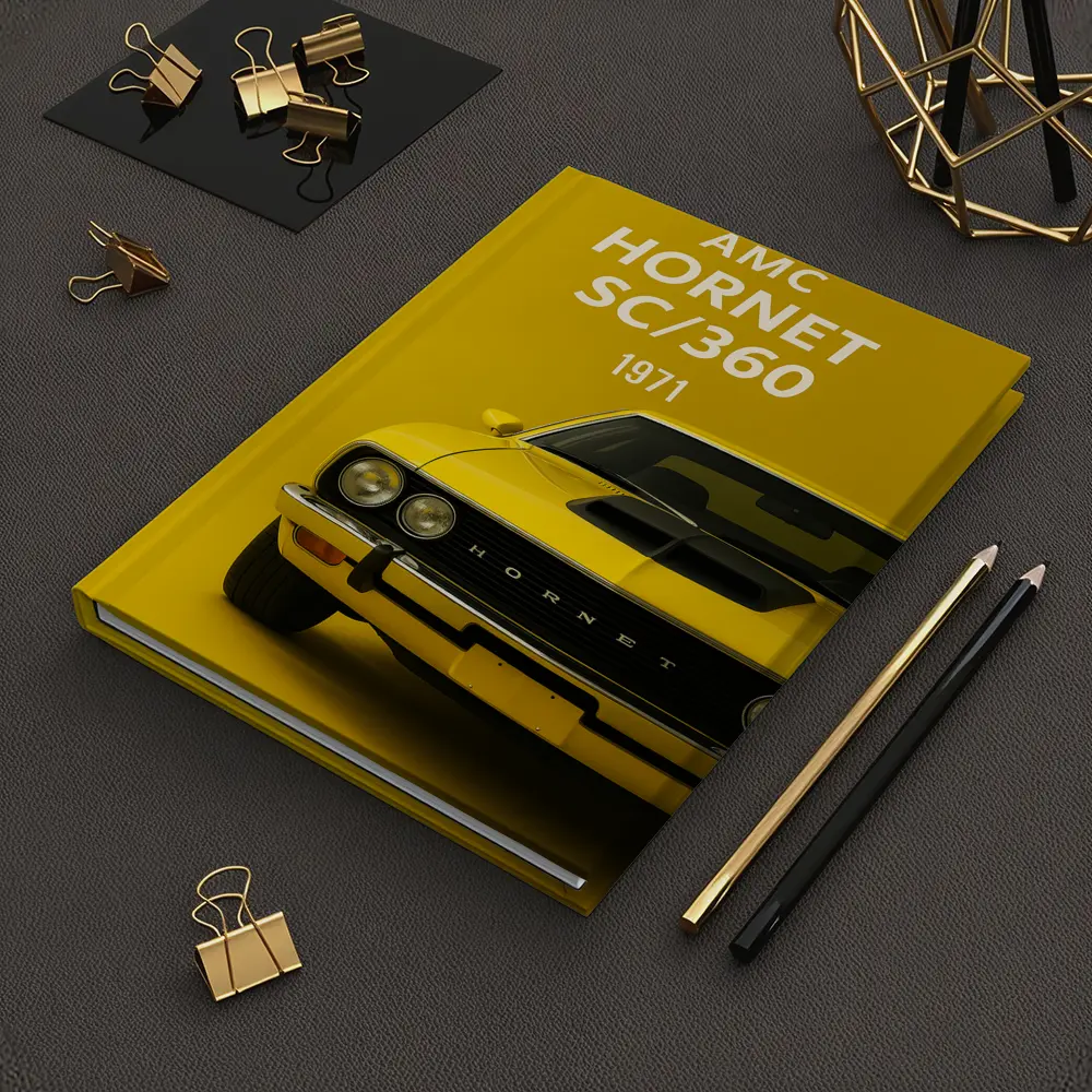 AMC Hornet SC Three Sixty Yellow Background – Notebooks
