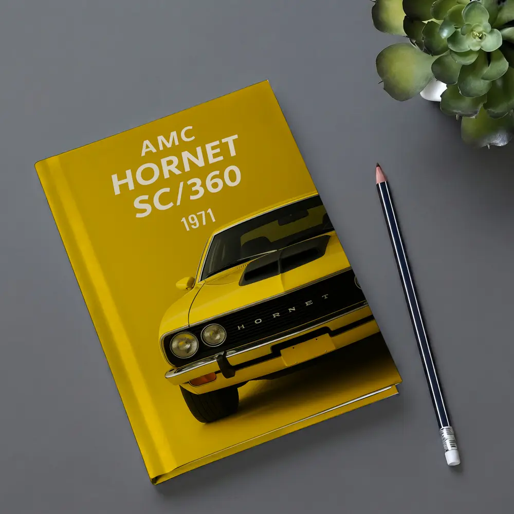 AMC Hornet SC Three Sixty Yellow Background – Notebooks