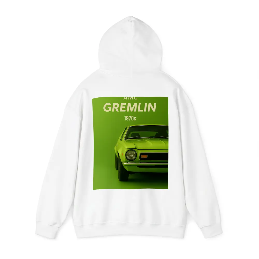 AMC Gremlin Classic Muscle Car Green Background – Hoodies
