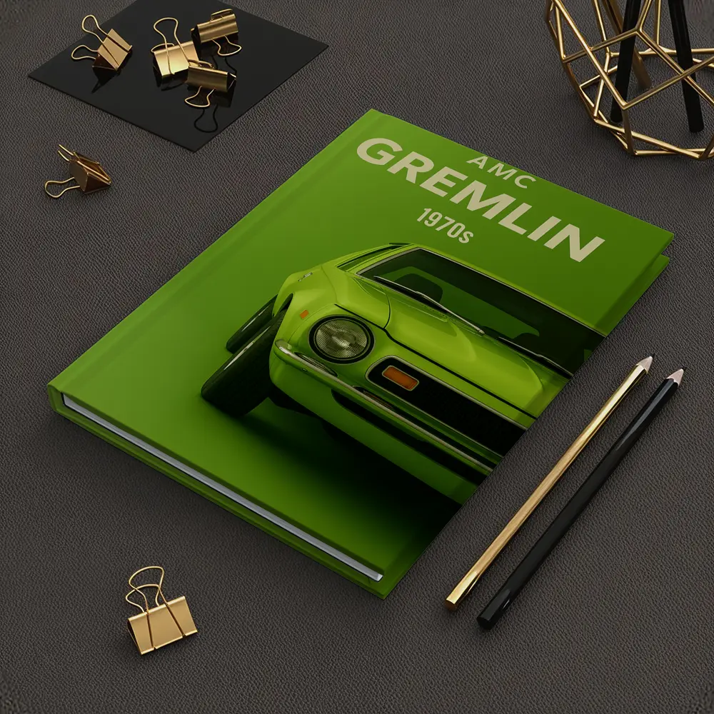 AMC Gremlin Classic Muscle Car Green Background – Notebooks