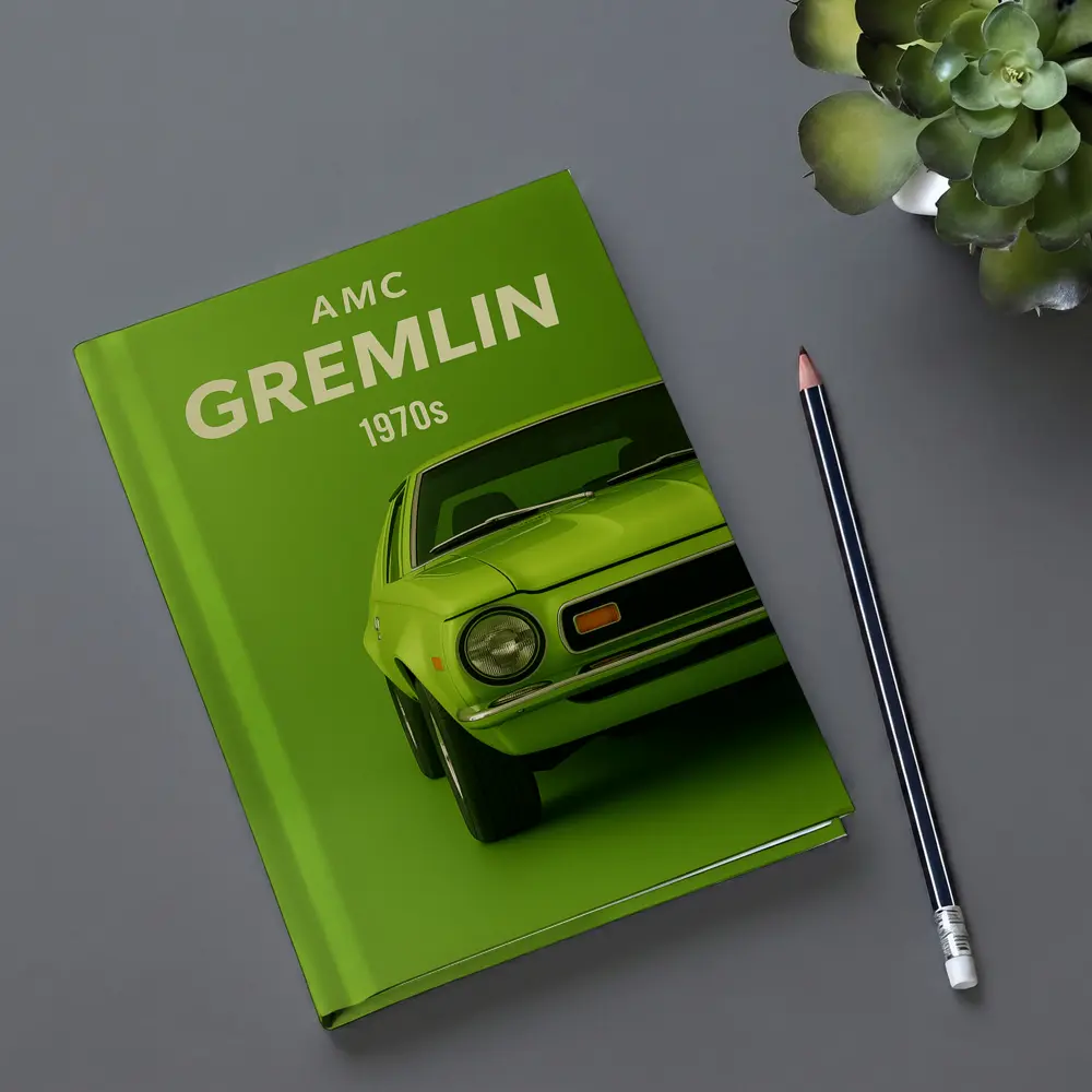 AMC Gremlin Classic Muscle Car Green Background – Notebooks