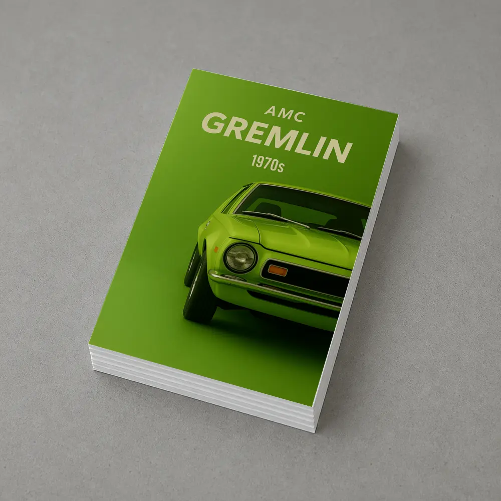 AMC Gremlin Classic Muscle Car Green Background – Postcards